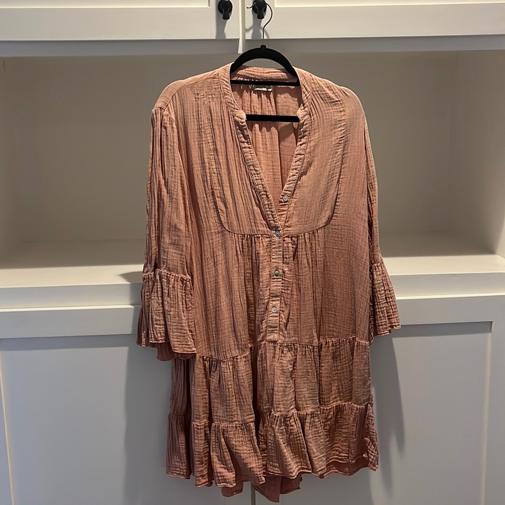 Faherty Button Down Long-sleeve Dress